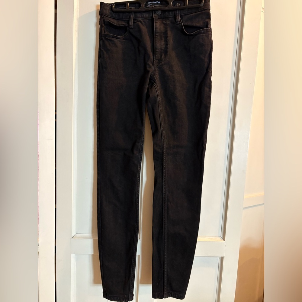 Frank and Oak Black Skinny Jeans